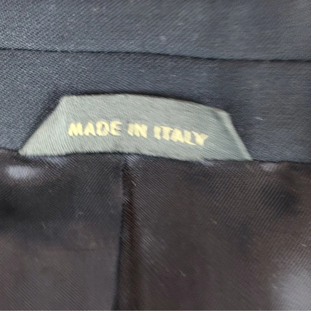 Banana Republic Navy Blazer Men 44R Wool Made In Italy Y2K Sport Coat Blazer